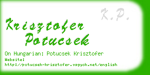 krisztofer potucsek business card